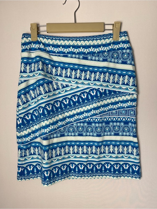 J Mclaughlin Dresses & Skirts - J McLaughlin Catalina Cloth Nicola Tiered Skirt Womens Size XS Blue White Print